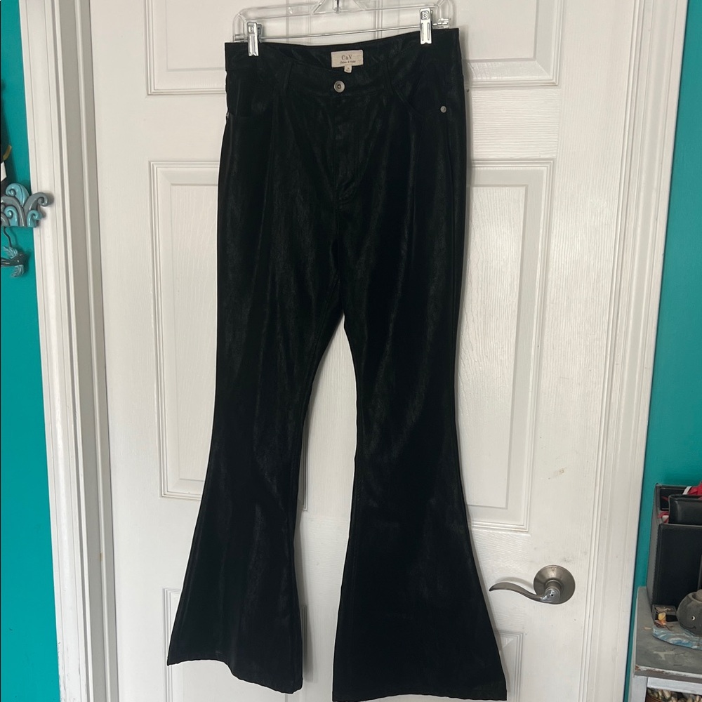 Chelsea & Violet Shimmering Black Pants